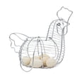 thumbnail image 4 of Toyvian Creative Hen Storage Basket Iron Wire Egg Basket Silver 1Pack, 4 of 8