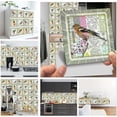 thumbnail image 5 of ZHAOCHENG 10 Pegatinas de pared de azulejos de simulación 3D impermeables, autoadhesivas, murales de flores, decoración de pared, hogar, cocina, baño, dormitorio, decoración de habitación de niños al, 5 of 5