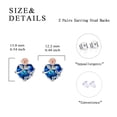 thumbnail image 4 of Christmas Earrings Gifts Rose Crystal Stud Earring Love Jewelry for Mom Daughter, 4 of 5