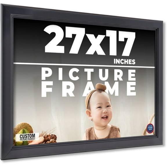 27x17 Frame Black Passaggi Solid Wood Picture Frame Width 1.5 Inches | Interior Depth 0.5 Inches |