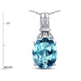 thumbnail image 4 of Star K � Oval 10x8 Genuine Blue Topaz Fashion Pendant Necklace, 4 of 9
