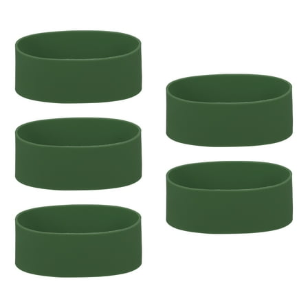 5Pcs Silicone Rubber Bands Non-slip 4.33 Inch for Art, Army Green