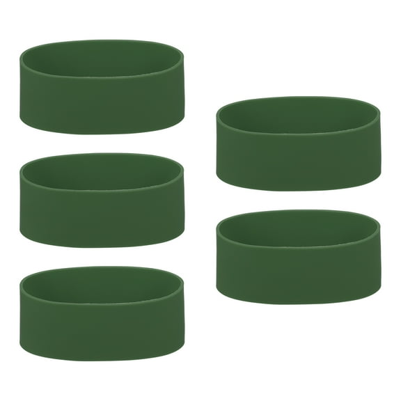 5Pcs Silicone Rubber Bands Non-slip 4.33 Inch for Art, Army Green