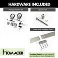 thumbnail image 3 of Homacer Brushed Nickel Sliding Barn Door Hardware Kit, for Two/Double Doors, 13ft Long Flat Track, T-Shape Design Roller, Heavy Duty, for Interior & Exterior Use, 3 of 7