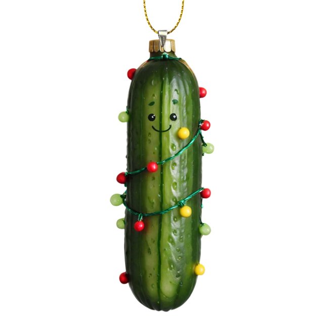 Matoen12 Multi Functional Acrylic Decorative Christmas Tree Pendant Cute Mini Cucumber Christmas Pendant