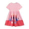 thumbnail image 4 of WIBACKER 2-7T Little Girls Short Sleeve Dress Party Cotton Casual Summer Appliques Shirt Jersey Dresses, 4 of 5