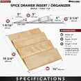 thumbnail image 5 of Rev-A-Shelf 4SDI-18 16" 3 Tier Wooden Spice Drawer Organizer Insert, Maple, 5 of 13