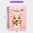 thumbnail image 5 of Happy Valentine's Day Corgi holding flowers Spiral Bound Journal Welsh Corgi Dog Lover Gifts Idea 5x7in Spiral Notebook - 3005, 5 of 5