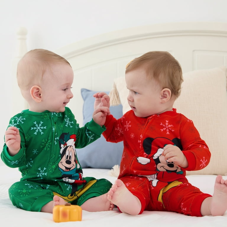 Disney Mickey Mouse Baby Christmas Zip Up Jumpsuit, Sizes 0-3 Months -  Walmart.com