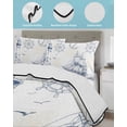 thumbnail image 4 of Nautical Ship Lighthouse King Size Down Alternative Comforter, Lightweight Comforter Quilt Bedding Set with Pillow Shams Ocean Anchor Rudder Lines Art All Seasons Bed Comforter Duvet Insert 96"x106", 4 of 7
