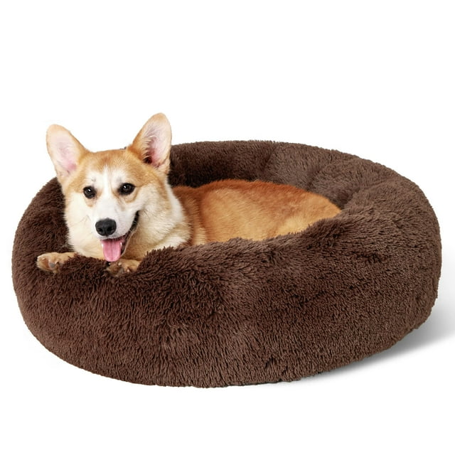 Cama para perros Bedsure Calming Donut, lavable para perros medianos