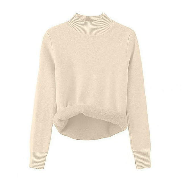 BVOFAR Chandail à Col Mi-Haut pour Femmes Hiver Chaud Pull-Over Décontracté Confortable Manches Longues