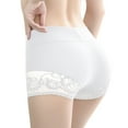 thumbnail image 1 of Braguitas moldeadoras sin costuras de cintura alta para mujer - Faja moldeadora con diseño de encaje hueco - Talla única/XL/XXL, material de nailon y spandex, 1 of 4