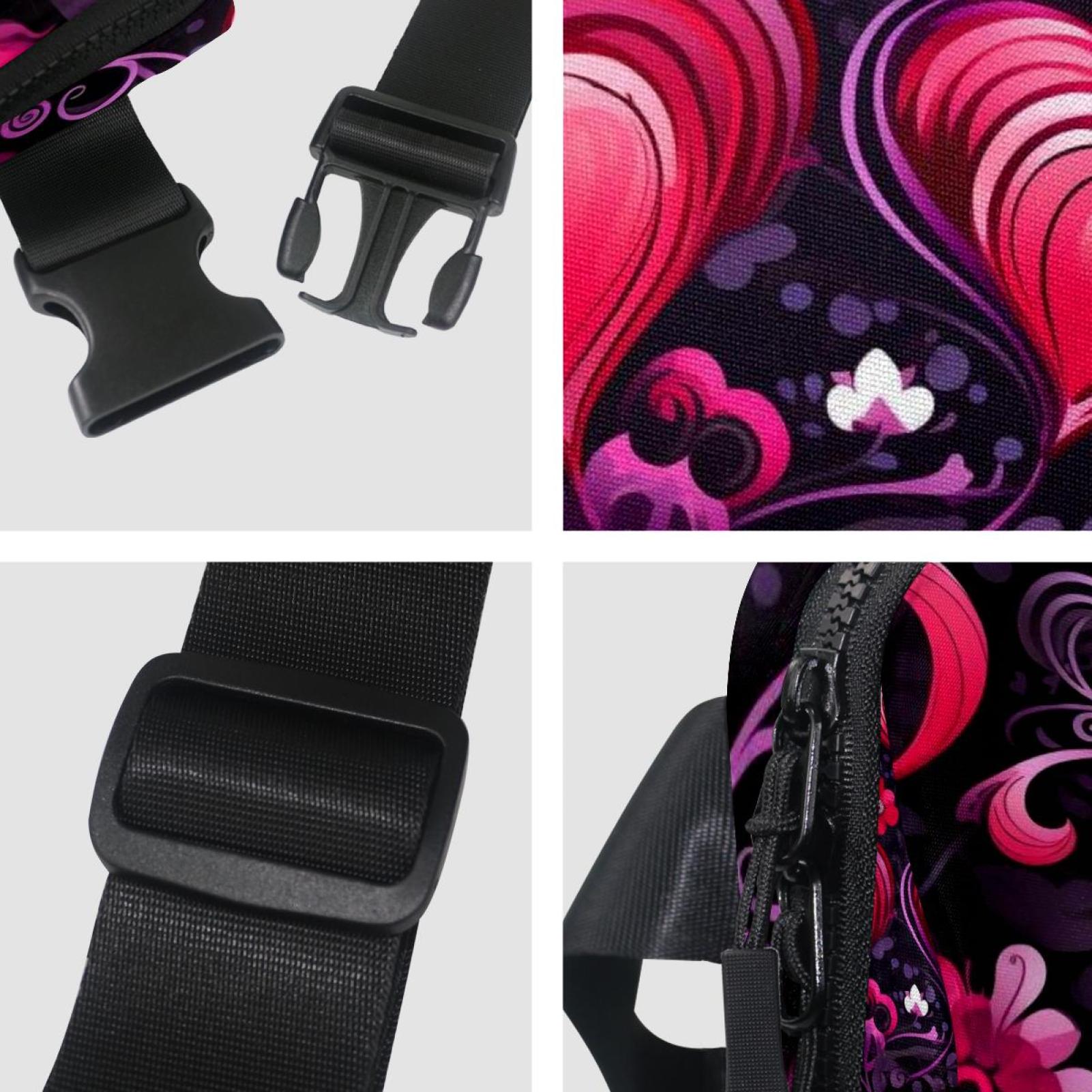 Valentine's Day Love Lightweight Adjustable Sling Bag Waist Pack with Extension Strap Unisex - Ideal for Travel and Outdoor Activities