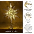 thumbnail image 3 of Decoración para árbol de Navidad Lewondr con forma de estrella geométrica 3D con luz LED, 3 of 8