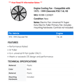 thumbnail image 2 of Engine Cooling Fan - Compatible with 1975 - 1999 Chevy P30 7.4L V8 1976 1977 1978 1979 1980 1981 1982 1983 1984 1985 1986 1987 1988 1989 1990 1991 1992 1993 1994 1995 1996 1997 1998, 2 of 2