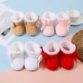 thumbnail image 5 of Dmsael Baby Boots Toddler Snow Boots Baby Booties Infant Winter Shoes First Walking Shoes Khaki,4, 5 of 6