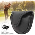 thumbnail image 3 of ZOUSSIQI Putter Cover Mallet with Strong Magnetic Closure Golf Putter Protection Covers Headcover Semicircle PU Leather Guard Waterproof Accessory CA919-53471, 3 of 8