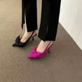 thumbnail image 2 of Zapatos de tacón fino con nudo de mariposa para mujer, calzado de vestir Sexy, punta estrecha, tacones altos, novedad de verano 2024, 2 of 5