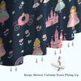 thumbnail image 6 of Dark Blue Princess Castle Night Pattern Shower Curtain 36"x72" ,Bathroom Decorative Shower Curtains Set with 12 Hooks,Modern Waterproof Washable Shower Curtain, 6 of 6