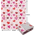 thumbnail image 6 of Valentines Heart Blanket Soft Flannel Lightweight Red Pink Valentine Hearts Throw Blanket Cozy Warm Blankets All Seasons Living Room Decor for Kids Adults Use On Couch Bed Sofa Office 40x50 inch, 6 of 6