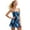 Blue Lightning, variant on Womens Tennis Dress with Built in Shorts Blue Polynesian Print Breathable Athletic Dresses Golf Outfits Spaghetti Strap Workout Dress, Size L