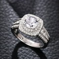 thumbnail image 5 of CNKOO Hollow Embossed Zircon Ring With Double Layer Super Sparkling Zircon Ring, 5 of 5