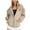 Khaki, variant on DEXIANG 2024 Women's Autumn and Winter Fashion Cancer Day Ribbon Feather Print Zipper Long Sleeve Pocket Drawstring Casual Sports Hooded Sweatshirt Womens Sweatshirt Drawstring Long Hoodie Women