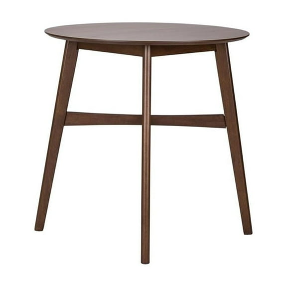 Pemberly Row Contemporary Wood 5 Piece Gathering Table Set in Brown