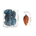 2025 Christmas Decorations 8 PCS Glitter Pinecone Christmas Ornament 3.