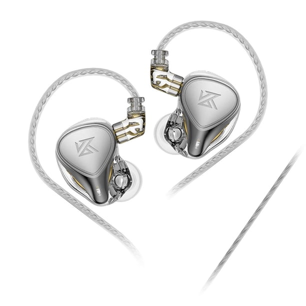 KZ ZEX PRO HIFI Audífonos Audífonos deportivos con cancelación de ruido (Plata sin micrófono)