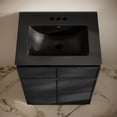 thumbnail image 5 of St. Tropez 24" Freestanding Bathroom Vanity in Black Oak with Black 3-Hole Centerset Sink Top, 5 of 7
