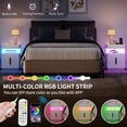 thumbnail image 5 of Dextrus LED Nightstand with 2 Drawers, Smart Night Stands, Set of 2, 5 of 9