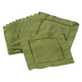 thumbnail image 3 of SARO 6100C.A6S 6 in. Lange Square Hemstitch Cocktail Napkin - Aqua  Set of 12, 3 of 7