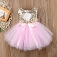 thumbnail image 3 of Bagilaanoe Toddler Baby Girl Party Dress Sequin Ruffle Sleeveless A-line Princess Dresses 12M 18M 24M 3T 4T 5T Kid Patchwork Tulle Skirt Formal Gown Dresses, 3 of 7