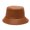 Dark Brown, variant on New Faux Leather Bucket Hat Women Man Pu Soild Sun Hat Fashion Bob Panama Autumn Winter Waterproof Fisherman Hat Travel Hat