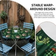 thumbnail image 2 of Happy St. Patrick's Day Round Fitted Tablecloth with Elastic Edge Funny Face Green Shamrocks Rainbow Green Table Cover Fit for 36"-44" Tables Waterproof Tablecloths for Dinner Camping Picnic, 2 of 9