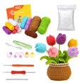 thumbnail image 1 of Lefu Beginners Crochet Flowers Kit Knitting Kit with Step-By-Step Tutorials DIY Craft, 1 of 5