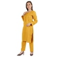 thumbnail image 5 of Moomaya Solid Kurta Pajama Set For Women Ethnic Set Full Sleeve Indian Formal Cotton Clothing, 5 of 7