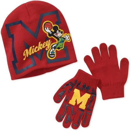 Minnie Mouse Ears Hat And Mitten Set