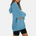 thumbnail image 4 of QUYUON Hooded Sweatshirts for Women Loose Fit Hoodies Pullover Tops Long Sleeve Crew Neck Oversized Sweatshirt Winter Sweater Coat Casual Fall Sweatshirts Hoodies Shirts Light Blue M, 4 of 7
