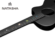 Natasha Solar System Asteroid Carbon Fiber 38-inch Folk Guitar. Premium guitar case and fretboard cleaning cloth.