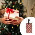 thumbnail image 4 of Unique Bargains 1 Pc Fish Scale Pattern Luggage Tag for Travel Rose Red Yellow, 4 of 5