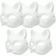 thumbnail image 2 of 5 máscaras de gato de papel blanco, pintadas a mano, para Halloween, disfraces, cosplay, accesorios., 2 of 5