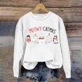 thumbnail image 4 of Christmas Cute Cat Sweatshirts for Women 2025 Long Sleeve Crewneck Funny Meowy Catmas Graphic Sweatshirt Pullover Tops, 4 of 5