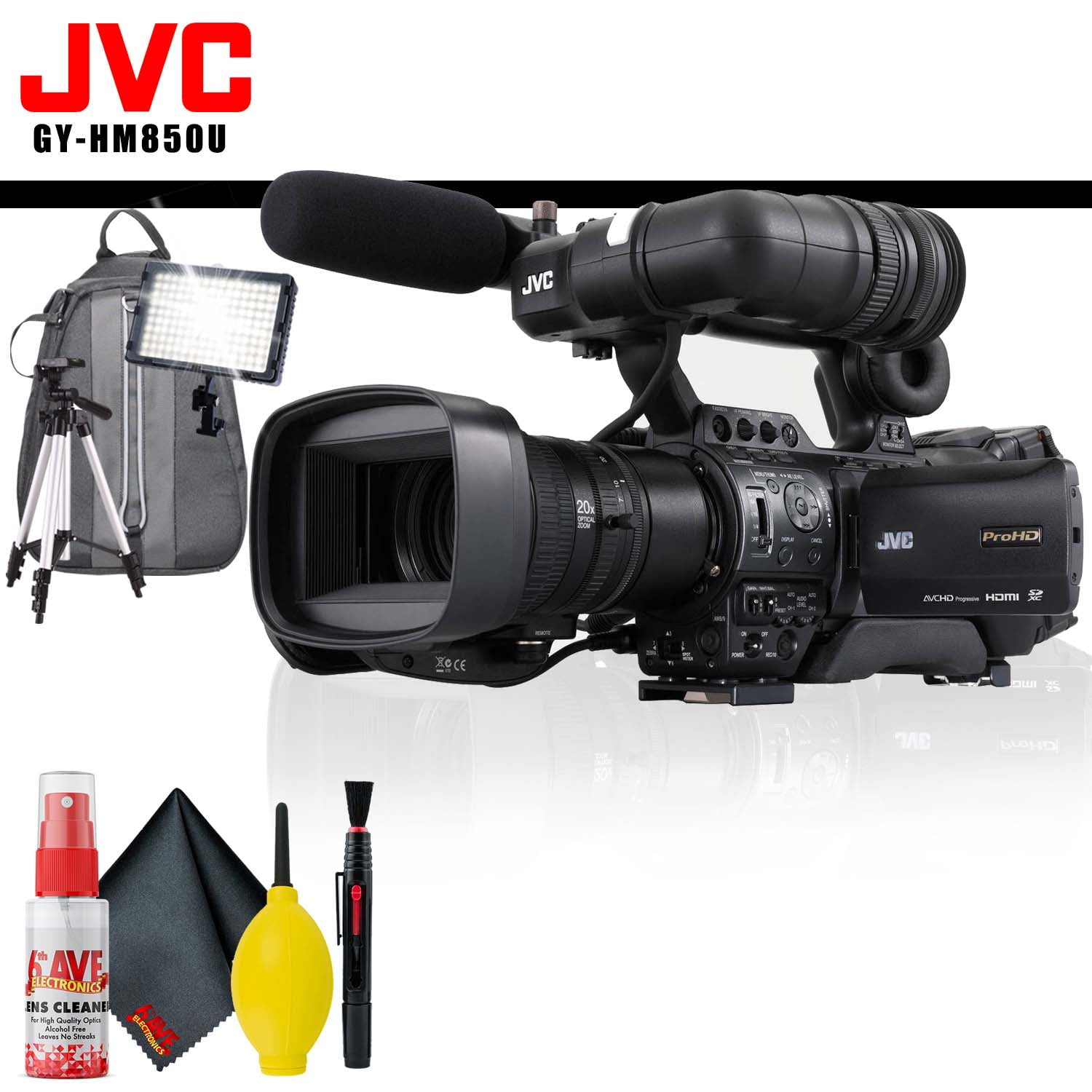 JVC ProHD Shoulder Mount Camera with Fujinon 20x Lens + Backpack/Tripod