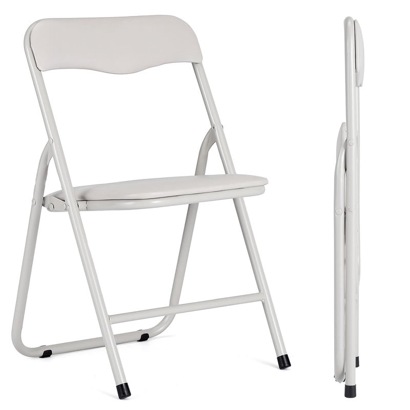 TROPOW Kids Folding Table and Chairs Set of 2, 3-Piece Children's Activity Table Set with Padded Vinyl Cushion, Toddler Table Set for Playroom, Nursery, Bedroom