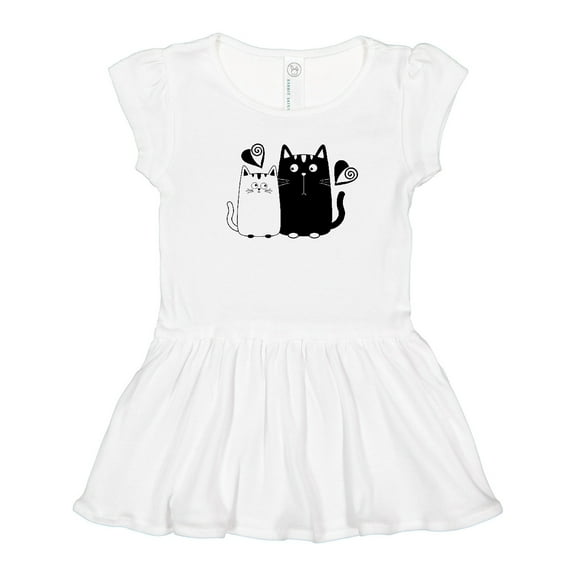 Inktastic Valentines Day Cat Couple Girls Baby Dress