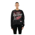 thumbnail image 4 of Women's New Era Black Detroit Red Wings Oversized Throwback Mineral Wash Sweatshirt, 4 of 5