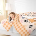 thumbnail image 4 of jejeloiu Kawaii Corgi Queen Comforter Set,Pet Puppy Dogs Bedding Sets,Orange Plaid Checkered Bedding Comforter Set For Teens,Microfiber Bedroom Decor Reversible,3-Piece, 4 of 8